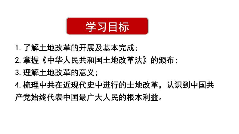 2020——2021学年部编版历史八年级下册第一单元第3课土地改革25张PPT第3页