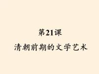 初中历史人教部编版七年级下册第21课 清朝前期的文学艺术教案配套ppt课件