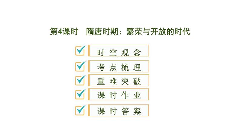 2020春中考历史一轮专题复习课件：中国古代史第4课时+隋唐时期+繁荣与开放的时代课件01