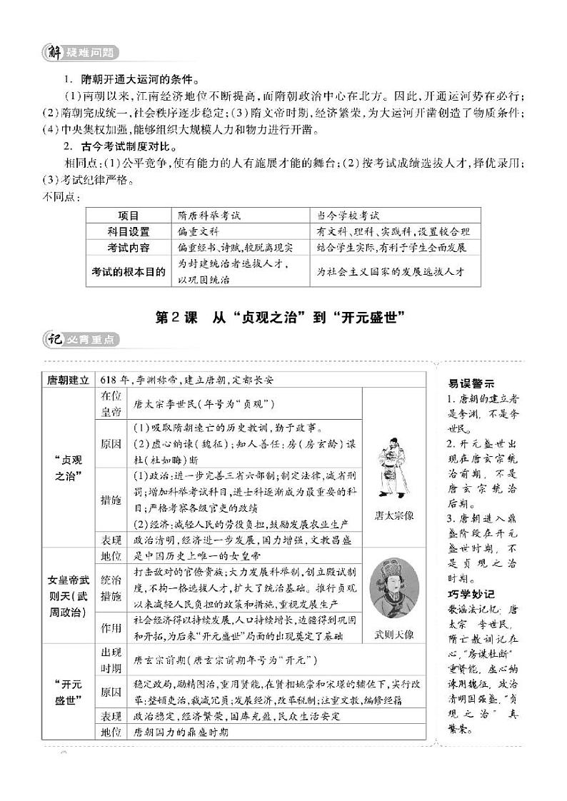 人教版7年级下册历史必背重点总结（PDF版 ）第3页