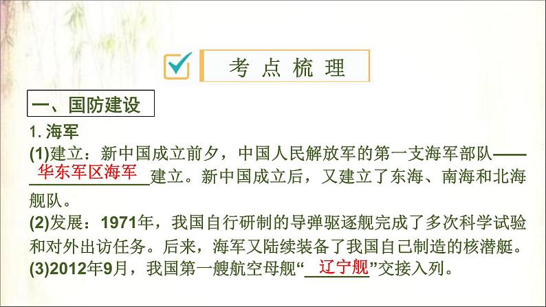 2021春中考历史一轮专题复习课件：中国现代史第19课时　国防建设与外交成就、科技文化与社会生活04