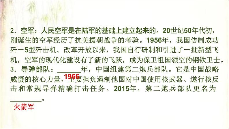 2021春中考历史一轮专题复习课件：中国现代史第19课时　国防建设与外交成就、科技文化与社会生活05