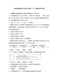 云南省曲靖市马龙县七级（上）期末历史试卷（解析版）