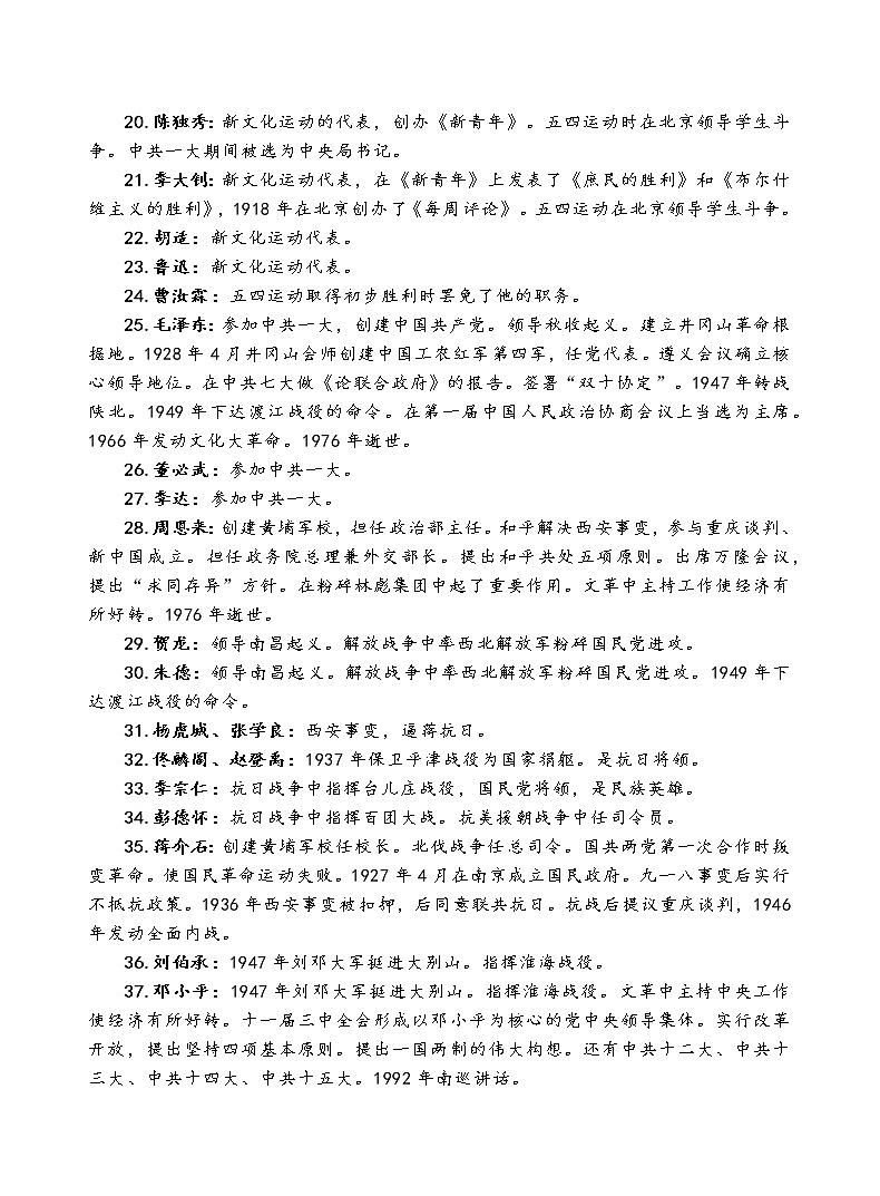 初中历史常考人物汇总02