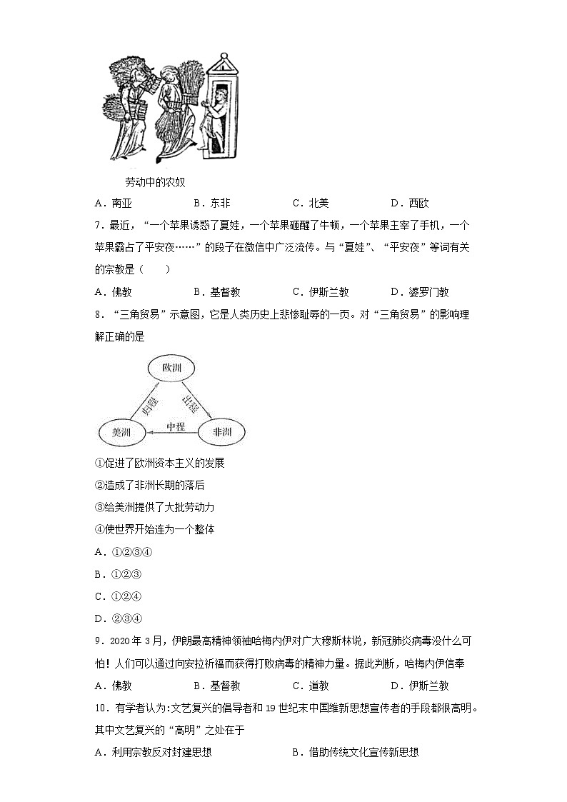 湖南省邵阳市新邵县2020-2021学年九年级上学期期末历史试题（word版 含答案）02