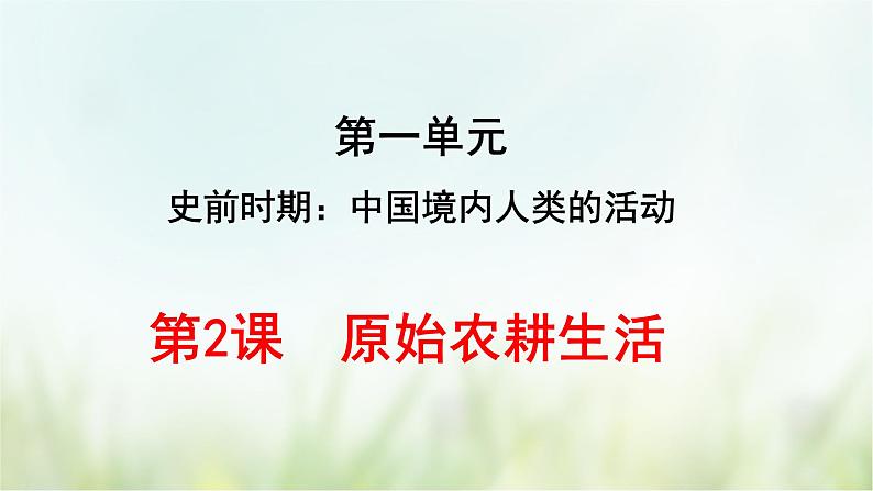 第2课  原始农耕生活-2021—2022学年七年级上册历史  同步课件（部编版）01