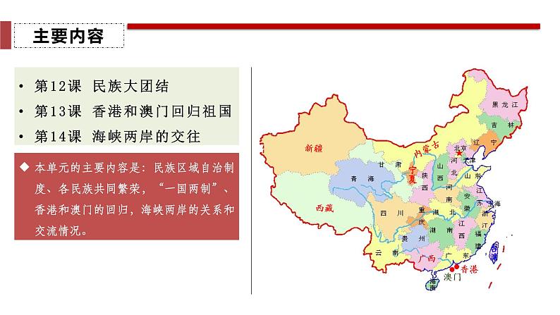 部编版八年级历史下册第四单元民族团结与祖国统一复习课件（23张PPT）02