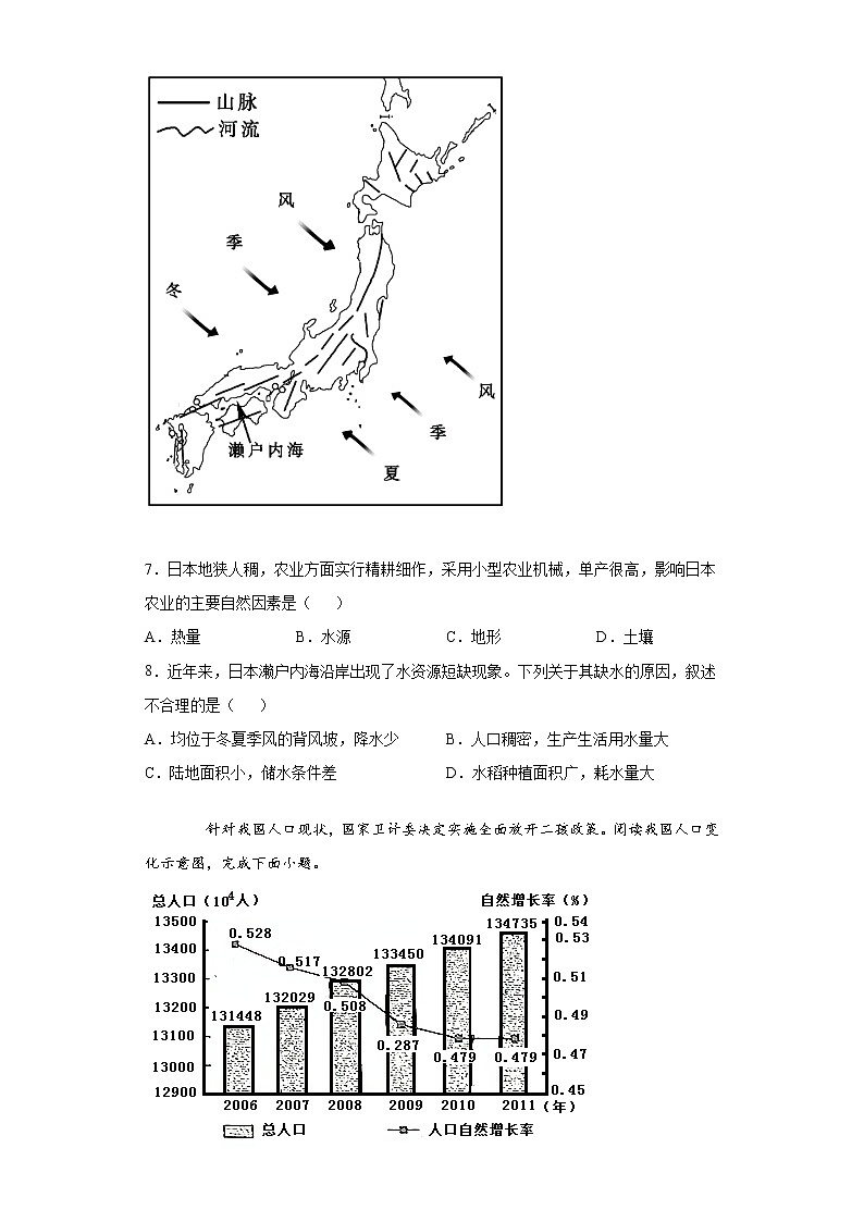 2021年湖北省恩施州初中毕业学业水平考试模拟卷一地理试题（word版 含答案）03