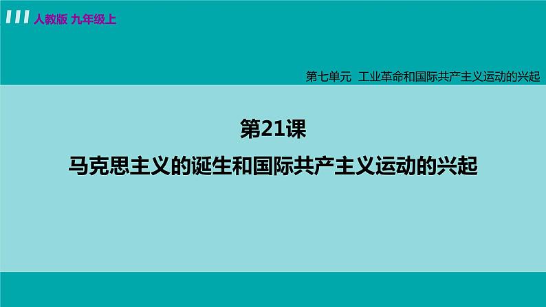 人教版九年级历史上册 第七单元 工业革命和国际共产主义运动 第21课 马克思主义的诞生和国际共产主义运动的兴起 课件PPT02