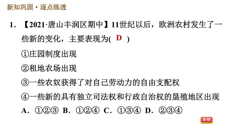 人教版九年级上册历史课件 第5单元 第13课　西欧经济和社会的发展第4页