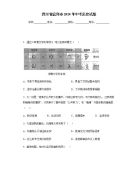 2020年四川省宜宾市中考历史试题