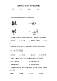 2020年山东省菏泽市中考历史试题