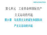 人教版九年级上册历史课件 第7单元 第21课　马克思主义的诞生和国际共产主义运动的兴起