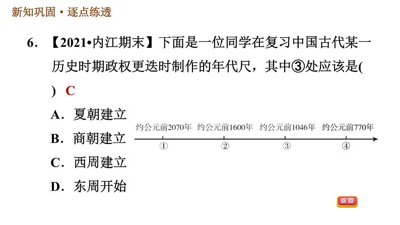 人教版七年级上册历史 第2单元习题课件08