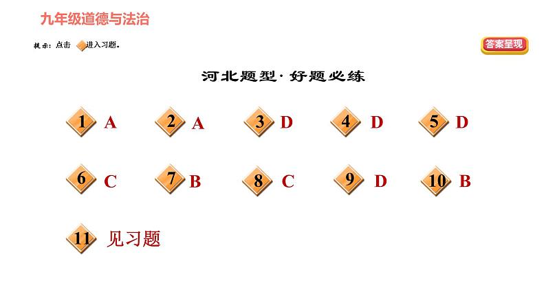 人教版（河北专版）九年级下册道德与法治课件 第3单元 第7课 综合复习第2页