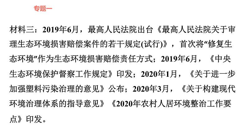 人教版九年级下册道德与法治课件 时政专题训练 4.专题（四） 推进绿色发展，建设美丽中国05