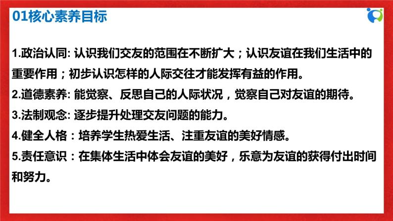 【核心素养目标】人教部编版道德与法治七年级上册2.4.1《和朋友在一起》课件PPT+教案+练习（精品）03