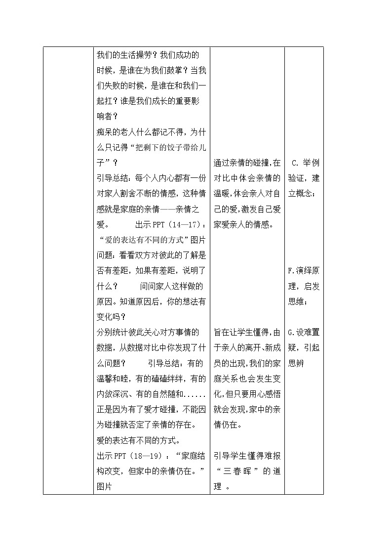 7.2爱在家人间 教案-人教部编版七年级道德与法治上册03