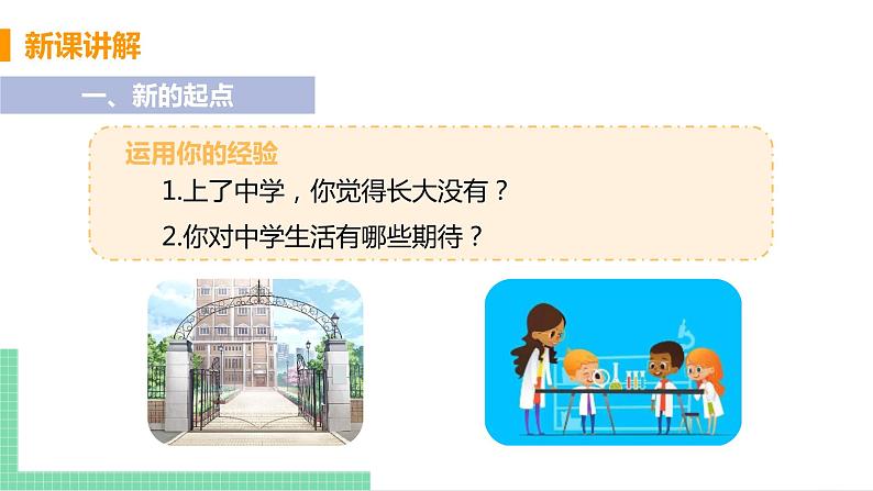 2021年初中道德与法治 人教部编版 七年级上册 第一单元 第一课 第一框  中学序曲 课件第5页