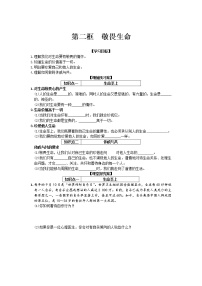 初中政治思品人教部编版七年级上册（道德与法治）敬畏生命导学案