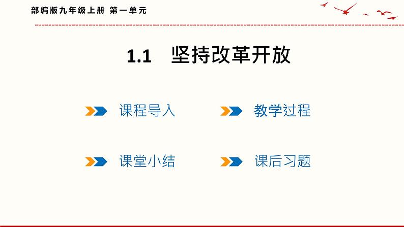 1.1 坚持改革开放 课件 2021--2022学年部编版道德与法治九年级上册第1页