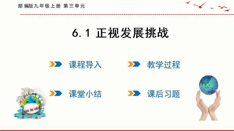 6.1 正视发展挑战 课件 2021--2022学年部编版道德与法治九年级上册第1页