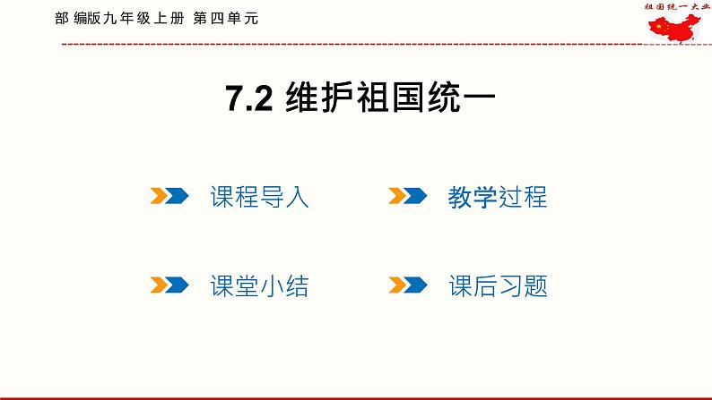 7.2 维护祖国统一 课件 2021--2022学年部编版道德与法治九年级上册第1页