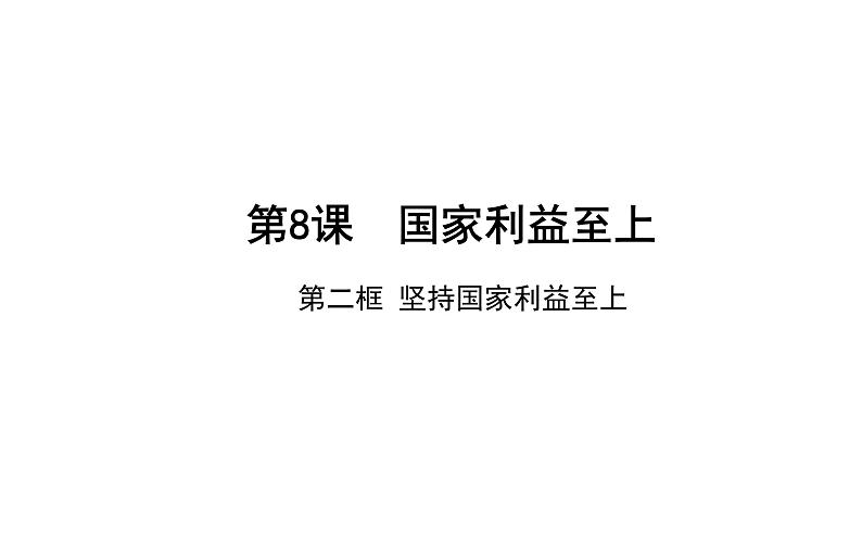 8.2 坚持国家利益至上 课件-2021-2022学年部编版道德与法治八年级上册01