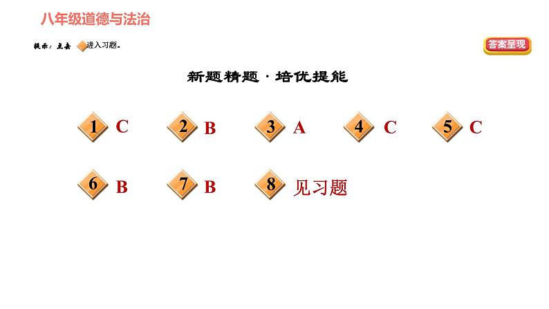 人教版八年级下册道德与法治习题课件 第三单元 第6课 第4课时 国家监察机关2第3页