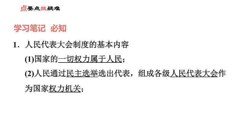 人教版八年级下册道德与法治习题课件 第三单元 第5课 第2课时 根本政治制度第4页