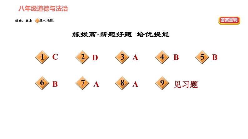 人教版八年级下册道德与法治习题课件 第三单元 第6课 第3课时 国家行政机关第3页