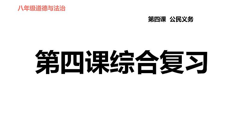 人教版八年级下册道德与法治习题课件 第二单元 第4课 综合复习第1页