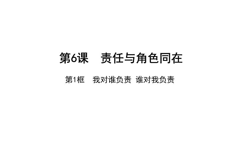 6.1 我对谁负责 谁对我负责 课件-2021-2022学年部编版道德与法治八年级上册第1页