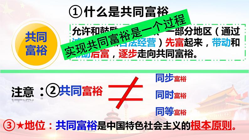 人教部编版 九年级上册道德与法治1.2 走向共同富裕 课件03