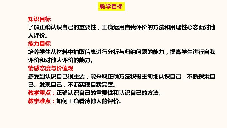 人教部编版 七年级上册道德与法治3.1 认识自己 课件03