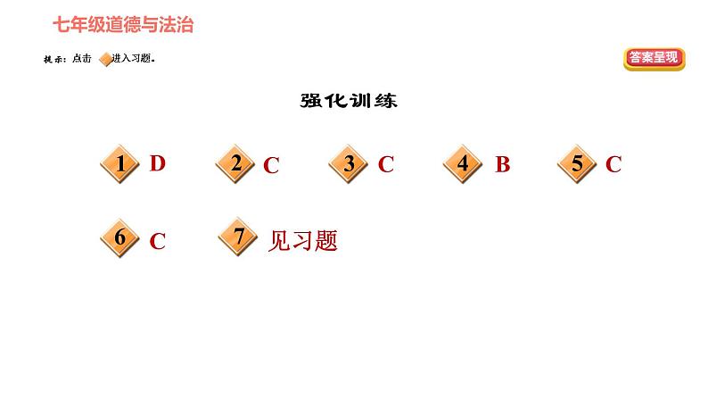 人教版七年级上册道德与法治习题课件 第三单元易错专训第3页