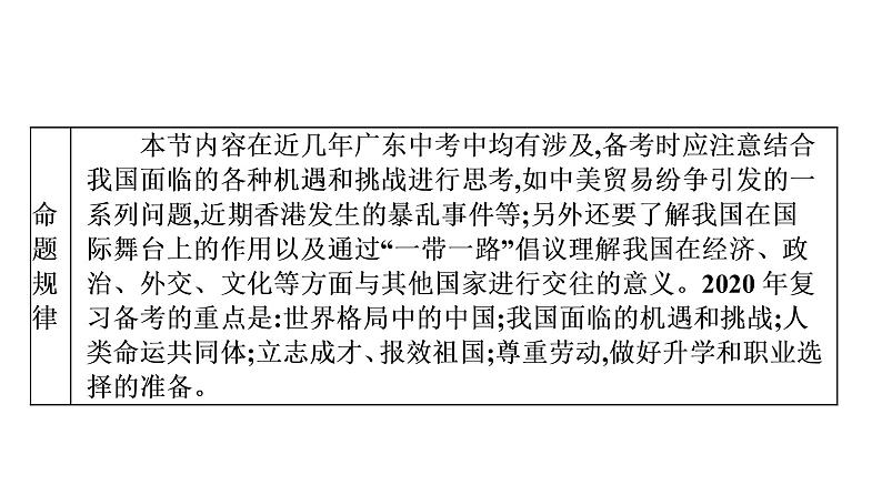 最新中考道德与法治·高分突破课件第二节　报效祖国　胸怀天下第5页