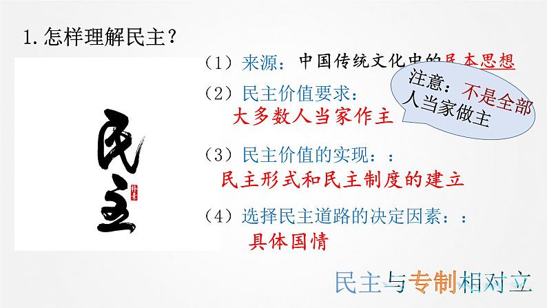 3.1生活在新型民主国家   课件    2021-2022学年部编版九年级道德与法治上册第5页