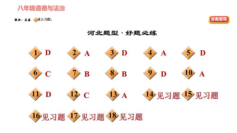 人教版八年级下册道德与法治习题课件 第三单元 第6课 第六课综合复习第2页