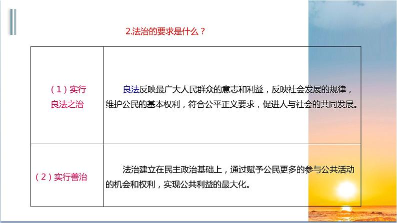 人教版九年级上册道德与法治第二单元 4.1夯实法治基础 课件第8页