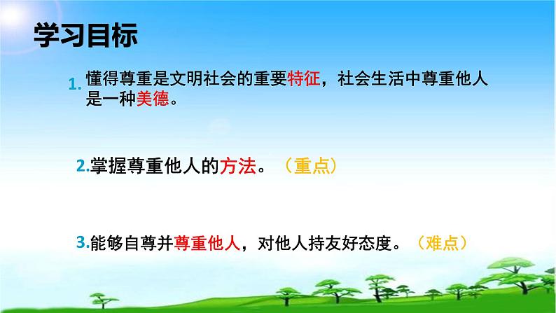 2021-2022学年八年级上册道德与法治4.1尊重他人课件第3页