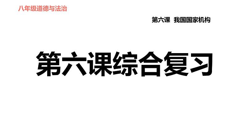 人教版八年级下册道德与法治习题课件 第三单元 第6课 第六课综合复习第1页