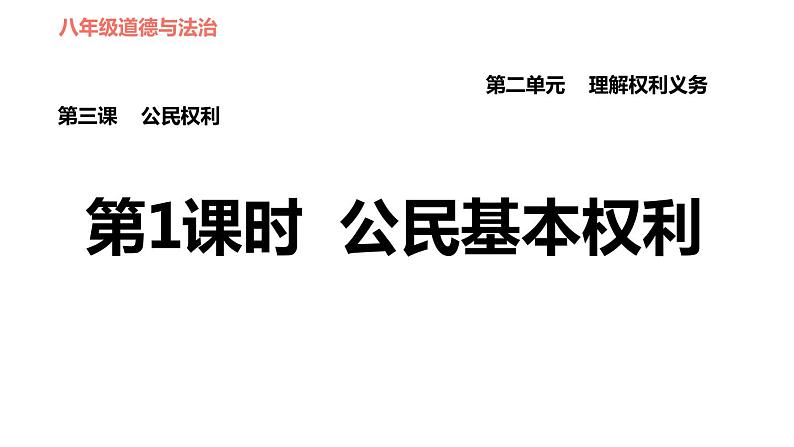 人教版八年级下册道德与法治 第二单元 习题课件01