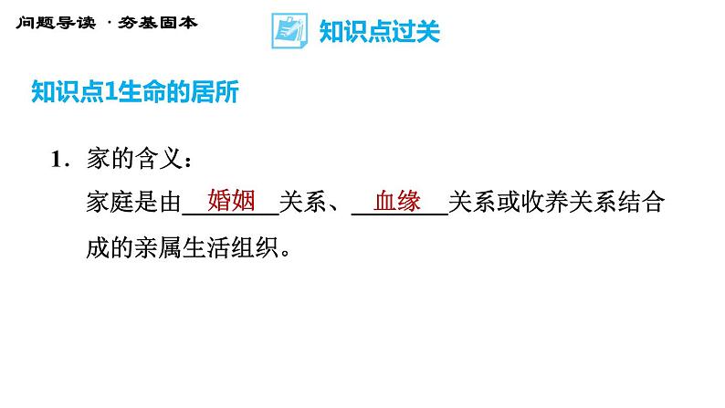 人教版七年级上册道德与法治习题课件 第三单元  第7课 第1课时 家的意味第4页