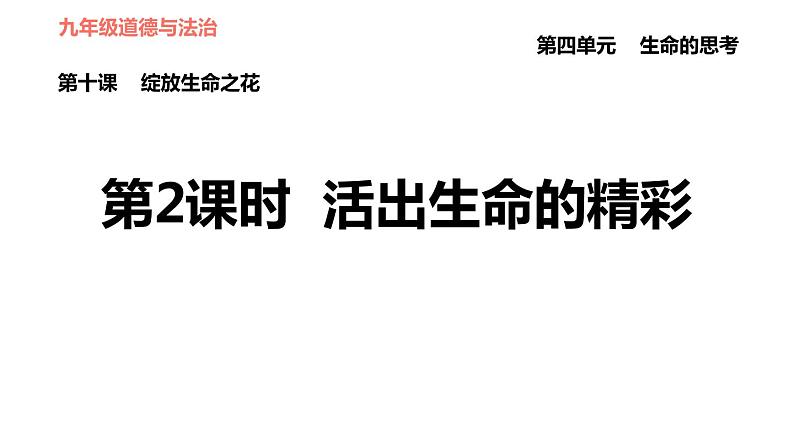 人教版七年级上册道德与法治 第四单元 习题课件01