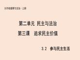 人教部编版九年级上册（道德与法治） 第二单元3.2参与民主生活课件PPT