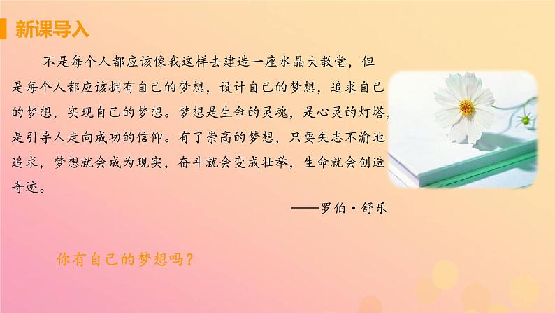 新人教版七年级道德与法治上册第一单元成长的节拍第一课中学时代第二框少年有梦教学PPT课件第4页