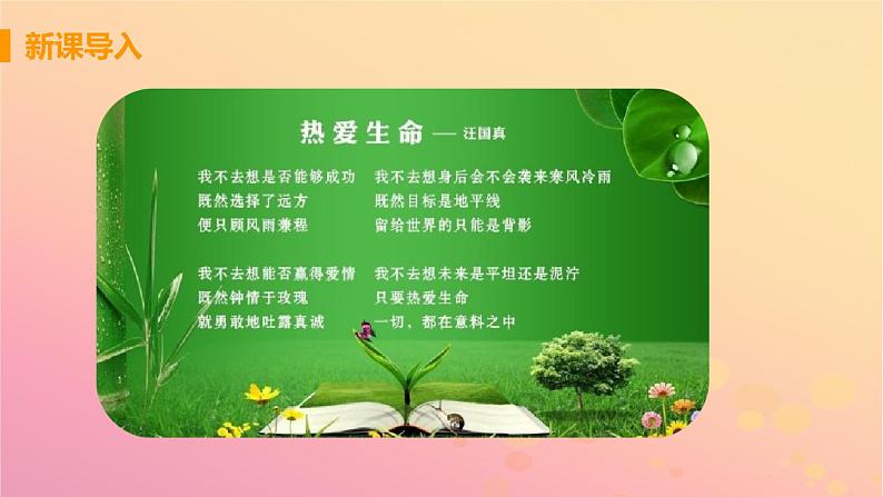 新人教版七年级道德与法治上册第四单元生命的思考第八课探问生命第二框敬畏生命教学PPT课件05