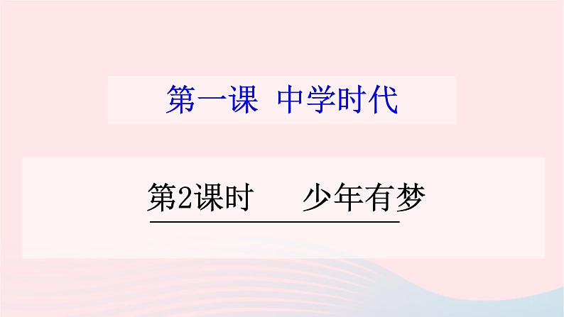 新人教版七年级道德与法治上册第一单元成长的节拍第一课中学时代第2框少年有梦PPT课件02