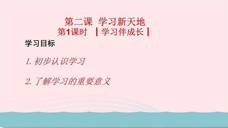 新人教版七年级道德与法治上册第一单元成长的节拍第二课学习新天地第1框学习伴成长PPT课件01